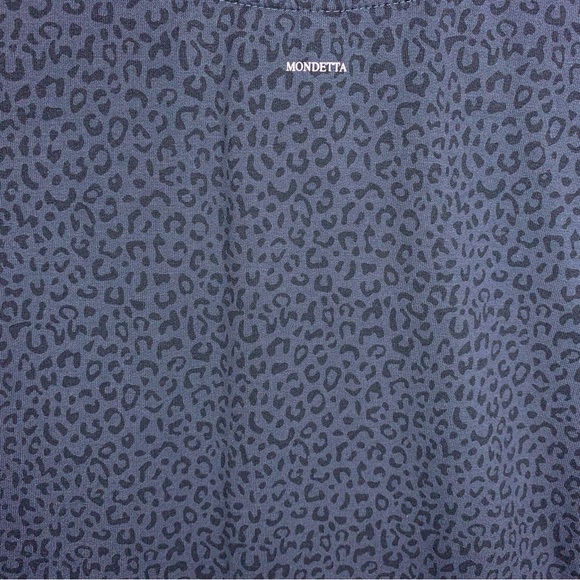 XL Mondetta Leopard Print Sweatshirt Black Grey Gray Long Sleeve Animal Print - Picture 8 of 14